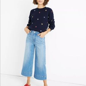 Madewell Women’s Wide-Leg Crop Jean - High Waist Light Wash Denim Size 26